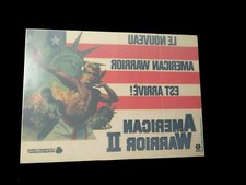 AMERICAN WARRIOR II  Michael Dudikoff  rare plv autocollant cinema neuf d'epoque