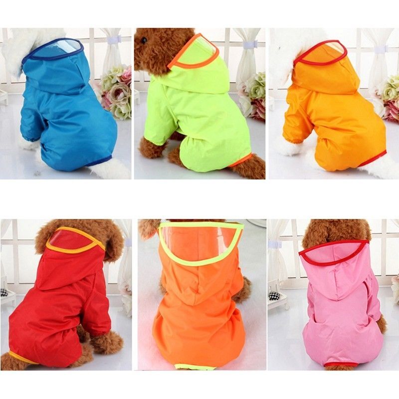 Cute Hooded Waterproof Dog Raincoat for Outdoor Puppy Protection-image