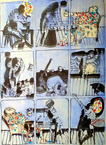 *JACQUES LAGRANGE*LITHO*ORIGINALE*SIGNÉE*1966*LE SAVETIER*LA FONTAINE*MUSEE*RARE - Picture 8 of 8