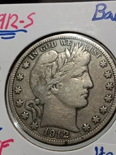 👉1912- S Barber Half Dollar 50c Better Grade VF/XF Choice  
