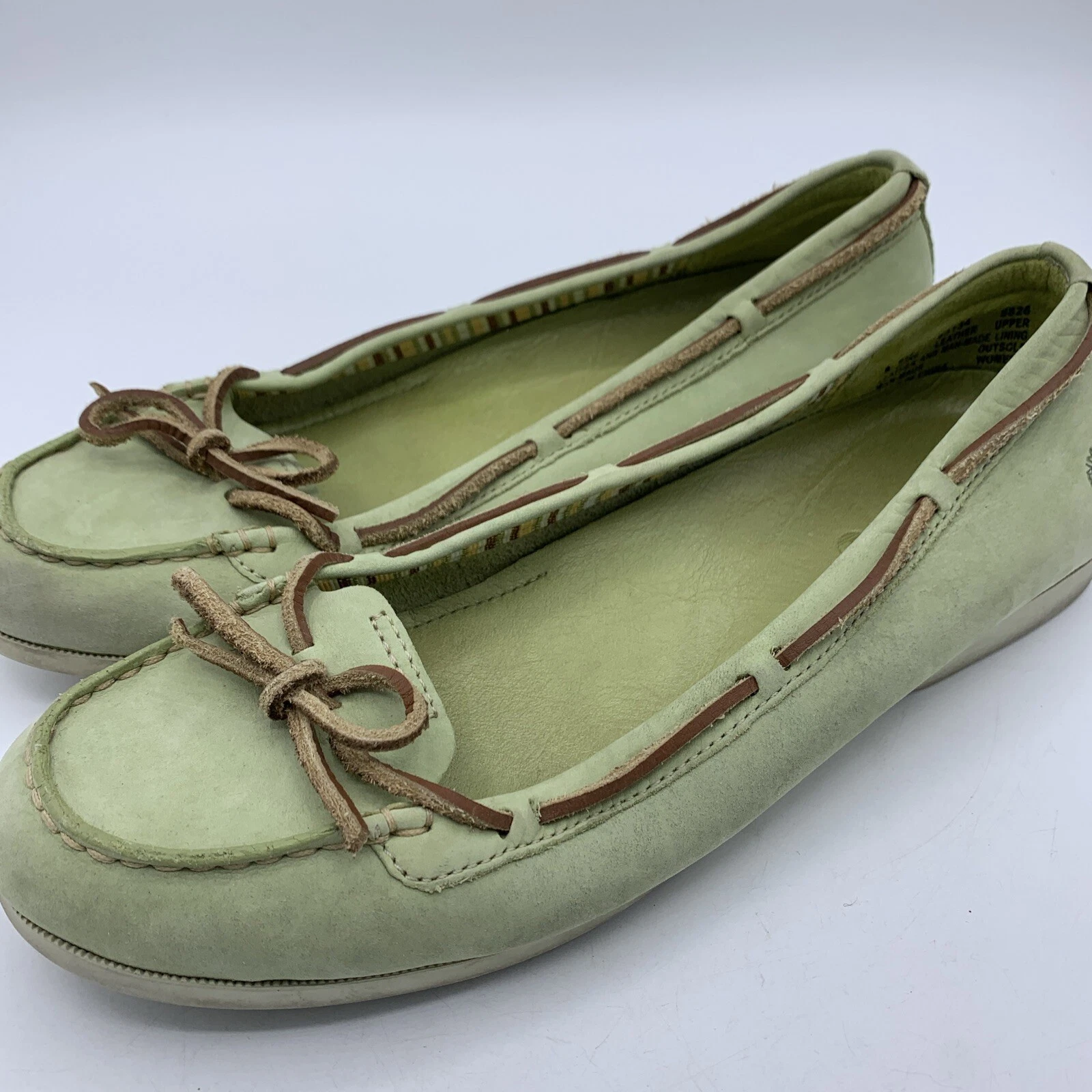 Timberland Benin Ballerine Mocassini Mocassini Donna 8 5 Lt. Verde Vintage