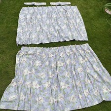 LAURA ASHLEY Sherbourne Gardinen Leinen Mix Flieder Landhaus Doppelfalte