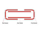 <!--F#f_0-->Decal Body Stripe Kit VL Commodore Berlina Sedan Red & Silver - BD1117<!--F/-->