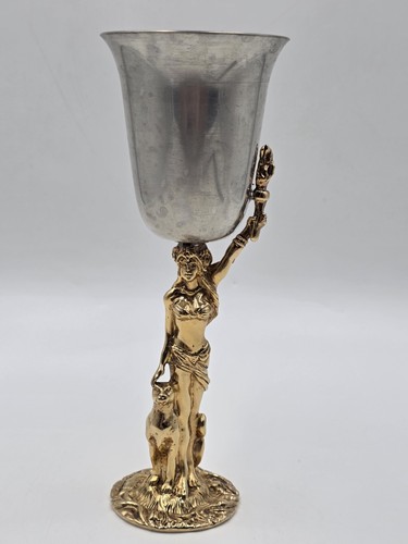 Rare K Dopita Studio Maiden Goblet Ltd Ed 183/300 Hand Made Tin Alloy Copper Art