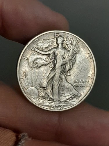 1938- D Walking Liberty Half Dollar VF
