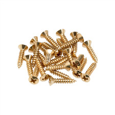 NEW Fender Pickguard/Control Plate Mounting Screws - Gold - Pack of 24