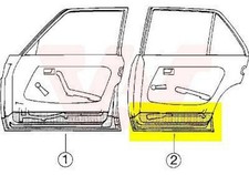VAN WEZEL 3010278 Autotür Reparaturblech innerer Teil unterer Teil hinten Rechts