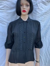 Original 1940's  woman's black blouse