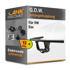 Für VW Eos 01.2011-08.2015 G.D.W. Anhängekupplung starr + 13polig E-Satz AHK NEU