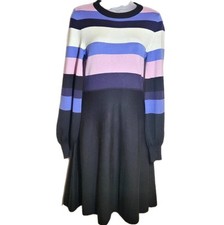 VINCE CAMUTO Womens Sweater Dress Size XS Multicolor Fit & Flare Colorful Retro
