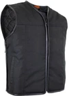 Textile Biker Vest Club Vest Cowl Rocker Vest Motorcycle Vest Black Lightweight