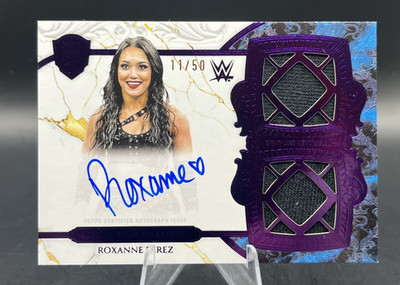 2025 Topps Royalty WWE Roxanne Perez Regalia Relic Purple #RES-RPE Auto /50