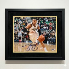 Trey Burke Utah Jazz Signed Basketball 11x14 Custom Framed Photo PSA