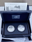 2013 W REVERSE PROOF & ENHANCED SILVER EAGLE 2 COIN WEST POINT SET WITH BOX/COA