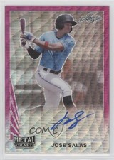 2021 Leaf Metal Draft 1990 Leaf Pink Wave 5/10 Jose Salas #LA-JS1 Auto 3d6