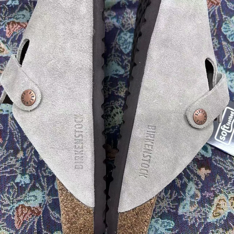 Birkenstock Boston Soft Footbed Taupe Suede Leather Unisex Shoes Size EU 37-45 - Image 4 of 4