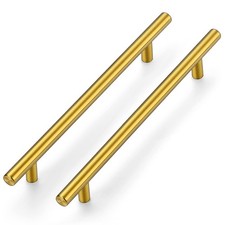 5 PCS Gold Cabinet Handles 71/2 Inch Pulls Brushed Brass Kitchen Modern
