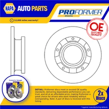 2x Brake Discs Pair Solid Rear 280mm PBD8068 Proformer Set 1387152 1451161