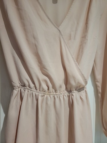Women's Rose Pink Wrap Blouse Top Sheer Shoulders (New Look: Size 12) - Picture 3 of 14