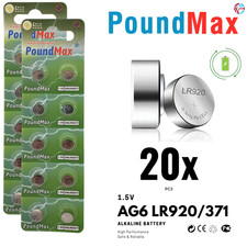 20 x AG6 Button Batteries 1.5V ? LR921 / SR920 ? Ideal for Watches, Toys, Clocks