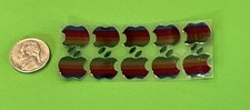 10 pcs x Apple sticker Rainbow Retro 3D Domed Apple logo for MacBook 15mm X 15mm