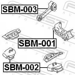 FEBEST SBM-002 Lagerung, Motor vorne links passend für SUBARU - Bild 2 von 2
