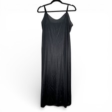 Vintage Wondermaid Black Full Slip Antron III Nylon Tricot USA Made Size 36