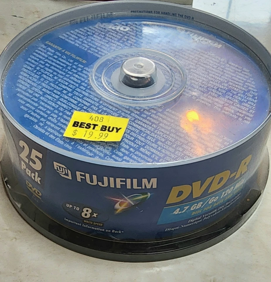 New 10 Pack Panasonic DVD-R slim case 120 min 4 x speed New Fuji 25 Pack DVD-R  - Image 4 of 4