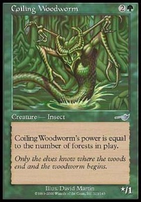Coiling Woodworm - NE MTG - Light Play