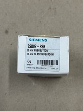 SIEMENS 3SB02-P3B 22 MM PUSHBUTTON 30 MM BLACK MUSHROOM New in Box