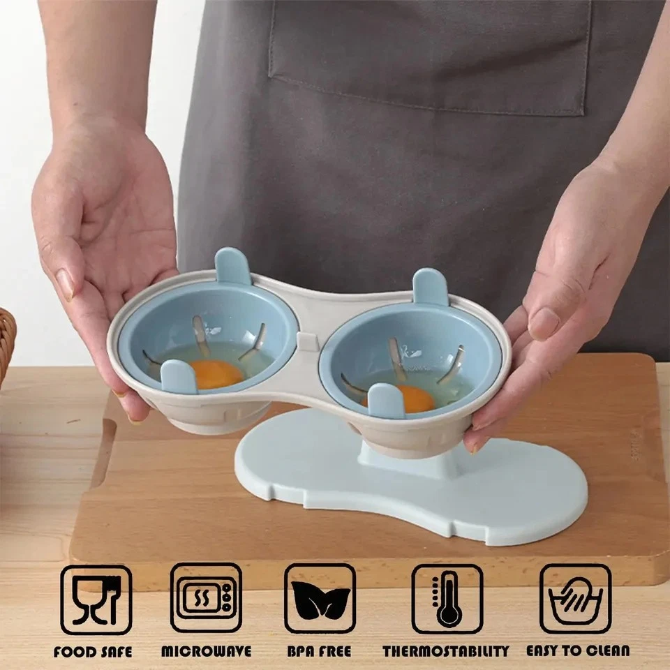 Microwave Double Egg Poacher Cooker.
Opens in a new window or tab