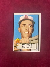 1952 Topps Bob Young ( ST. LOUIS BROWNS ) RED BACK Rookie Card RC #147! NICE!. rookie card picture