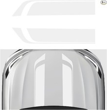 2 PCS Car Hood Stripe Sticker, Universal Racing Stripes Decal for Color: White