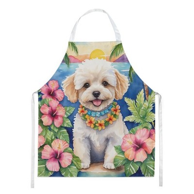 Maltipoo Luau Apron Cooking Kitchen Server Baking Crafts Gardening for Adult