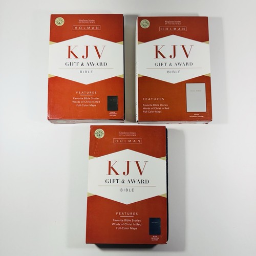 KJV Gift and Award Bible Holman, Imitation Leather LOT OF 3 - Imagen 1 de 7