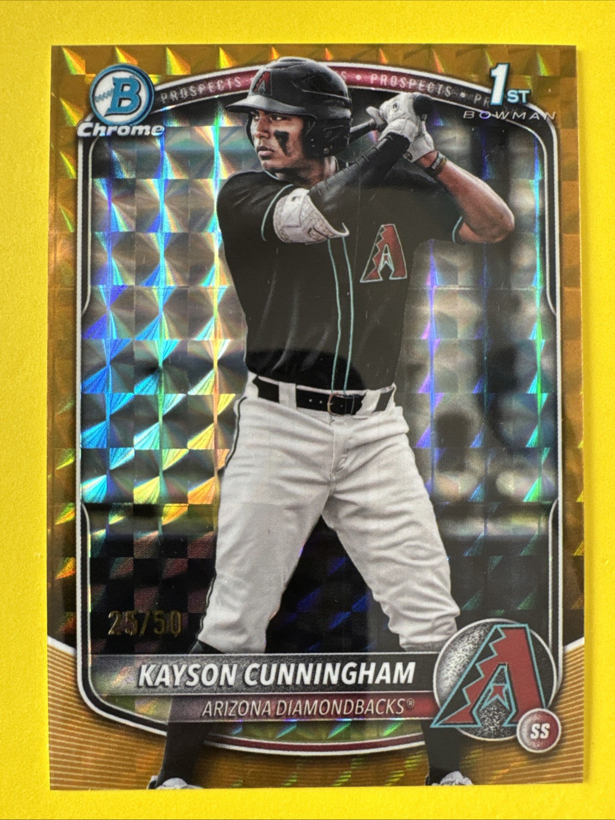 2025 Bowman Draft Chrome Kayson Cunningham 1st Bowman Gold Geometric /50 #BDC-84