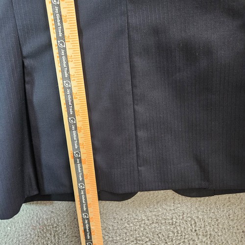 Traje Blazer Calvin Klein 42L 2 Piezas 100% Lana Hombres Pantalones 32x31 Azul Marino Rayas - Imagen 17 de 24