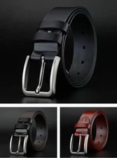 Men’s belts,Full Grain Genuine Leather Casual Dress Jeans Belts for Men 