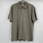 Buck Mason Mens XL Short Sleeve Cotton Polo Shirt Taupe Gray Minimalist Luxury