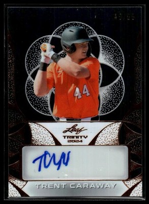 2024 Leaf Trinity #CA-TC1 Trent Caraway Clear Autographs Bronze Auto SN,AU