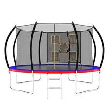 12FT Trampoline with Enclosure - Recreational Trampolines with Ladder, ASTM Appr