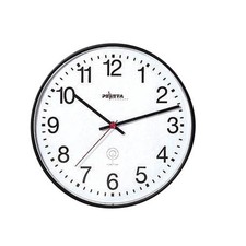 PEWETA Funkwanduhr weiß schwarz Kunststoff, Ø 30,0 cm
