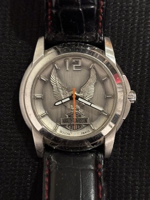 Bulova Harley-Davidson 76A12 40mm Silver Stainless Steel Case with