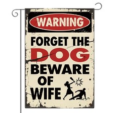 Funny Dog Garden Flags for Outside Dog Lover Home Farmhouse Holiday Outside O...