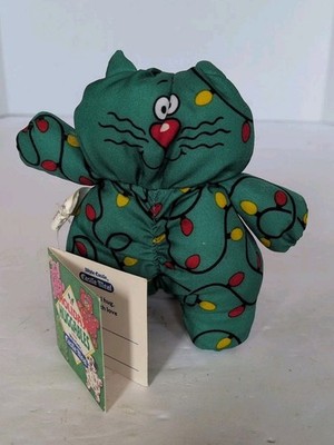 Vintage White Castle Holiday Huggables Cat NWT 5''T