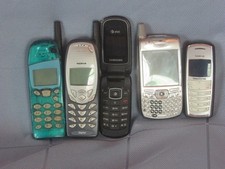 Lot of 5 Untested Vintage Cellphones Nokia Samsung Palm