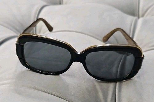 Jean Lafont Vintage Deluxe 103 Black Brown Oval Sunglasses Womens Frames Paris - Picture 2 of 20