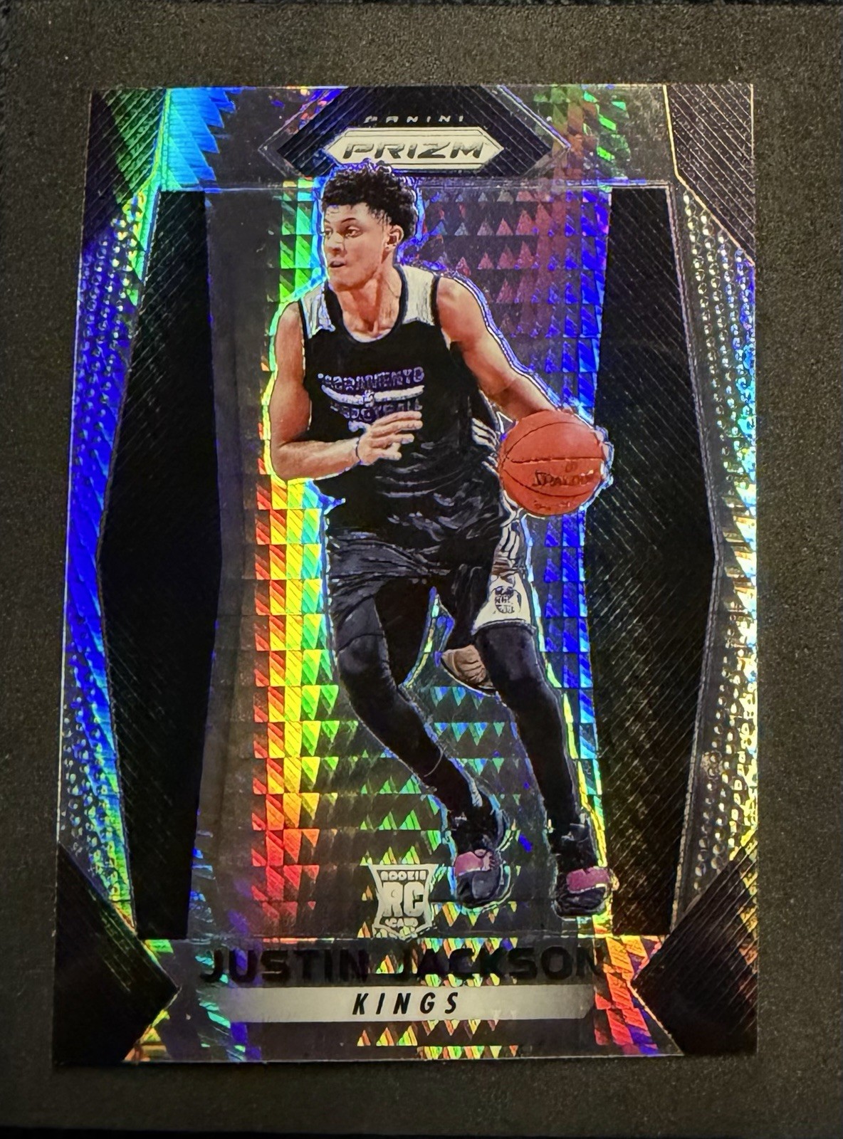 2017-18 Panini Prizm - Justin Jackson #27 Hyper Prizm (RC) Sacramento Kings