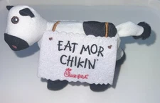 Chick Fil A Cow Eat Mor Chik'n More Chicken Small Plush Stuffed Animal 4" tall