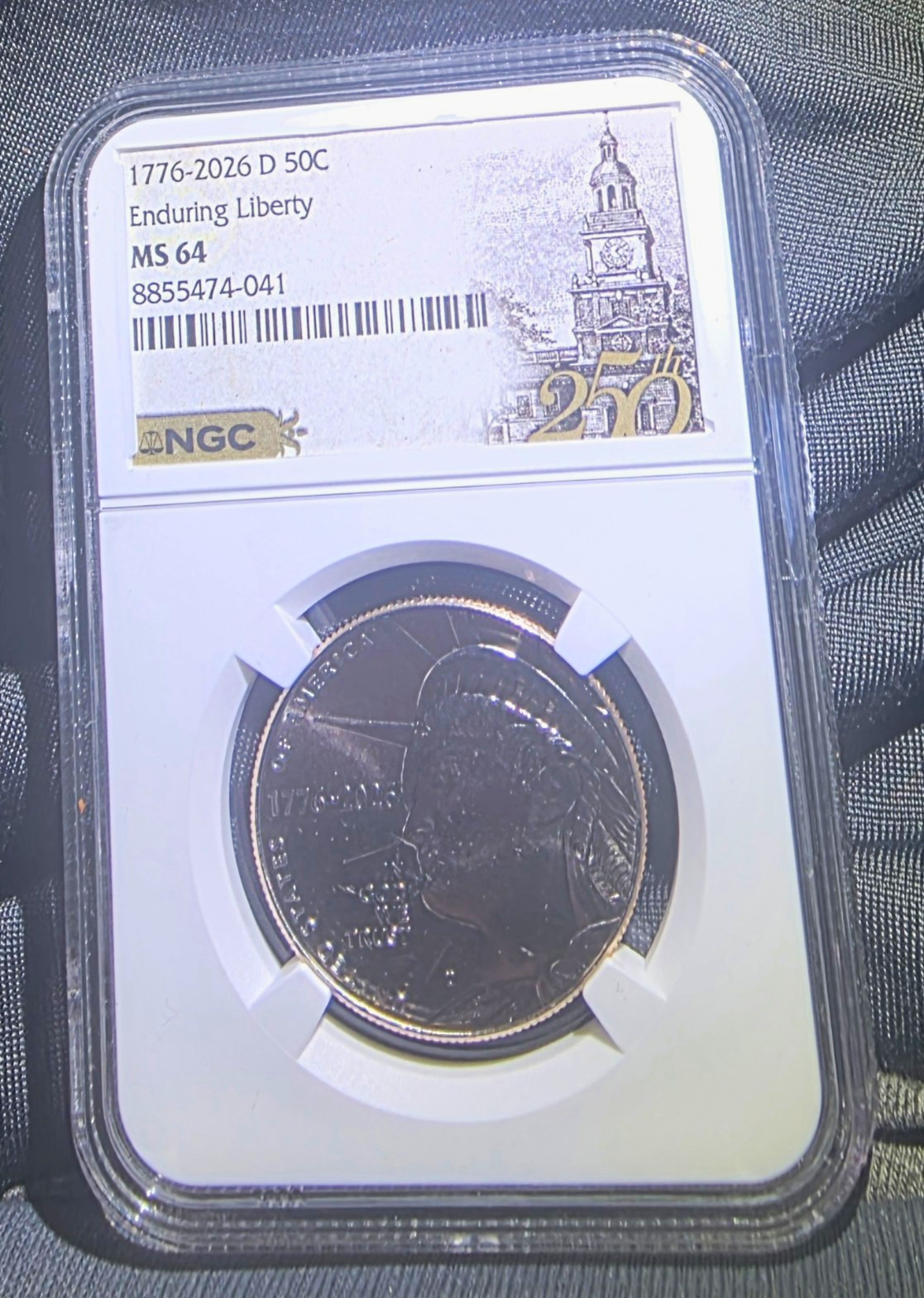 2026-D Enduring Liberty 50C Commemorative NGC MS64 Cert 8554744-041